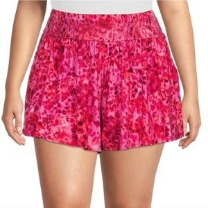 Terra & Sky Women's Size 3X smocked waist, knit shorts, new with tag